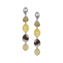 Capsule / Natural Stone Long Earring