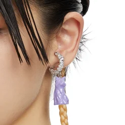 Electric Girl / Enamel Cat Pave Earrings