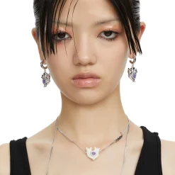 Electric Girl / Kitties Heart Earrings
