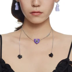 Electric Girl / Kitties Heart Necklace