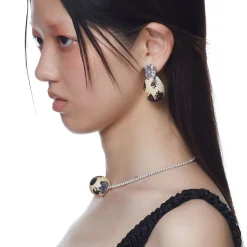 ElectricGirl / Newborn Bird Egg Gemstone Earring