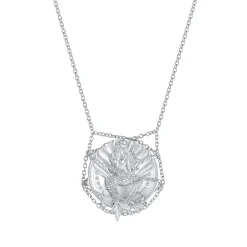 Mermaid / Mermaid Web Coin Long Necklace