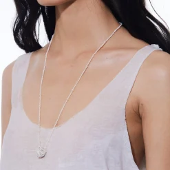Mermaid / Pearl Web Coin Necklace