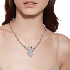Paradise / Asymmetric Heart Bear Necklace
