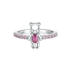 Paradise / Bear Inlaid Stone Ring