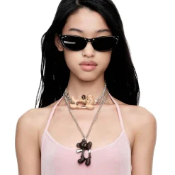 Paradise / Greeting Wooden Bear Chain Necklace