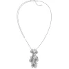 Paradise / Metal Lace Fabric Bear Pendant Necklace