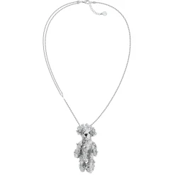 Paradise / Metal Lace Fabric Bear Pendant Necklace