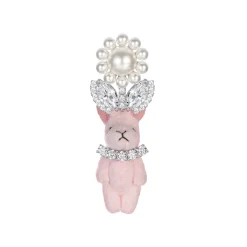 Paradise / Pearl Flower Plush Rabbit Earring