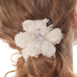 Paradise / Plush Bear Flower Gem Hair Tie