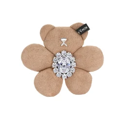 Paradise / Plush Bear Flower Gem Hair Tie