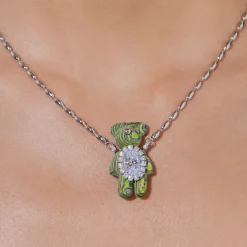 Paradise / Wooden Bear Necklace