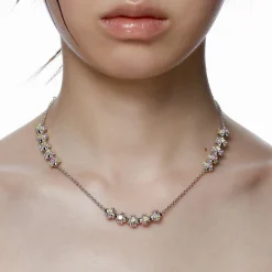 Ripple / Colorful Chain Gem Bead Necklace