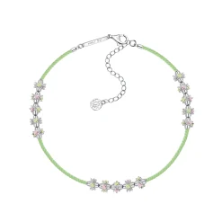 Ripple / Colorful Chain Gem Bead Necklace
