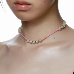 Ripple / Colorful Chain Gem Bead Necklace