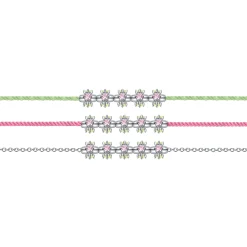 Ripple / Colorful Chain Gem Bead Necklace