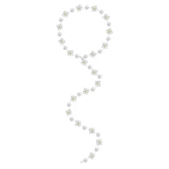 Ripple / Large Square Flower Bud Long Necklace
