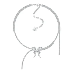 Ripple / Liquefied Butterfly Gemstone Chain Necklace
