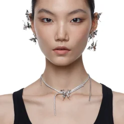 Ripple / Liquefied Butterfly Gemstone Chain Necklace