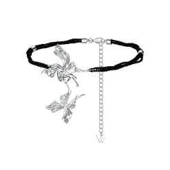 Ripple / Liquefied Butterfly Beaded Necklace
