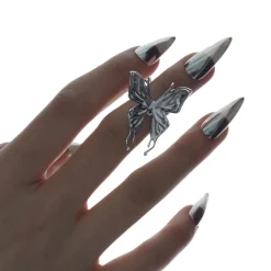 Ripple/ Liquefied Butterfly Knuckle Ring