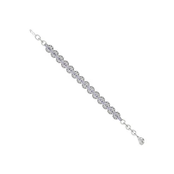 Ripple / Pave gemstone bracelet