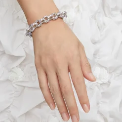 Ripple / Pave gemstone bracelet