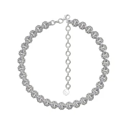 Ripple / Pave gemstone necklace