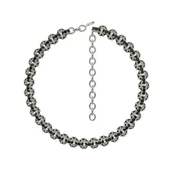 Ripple / Pave gemstone necklace