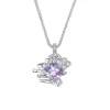 Ripple / Rhombic zircon Necklace