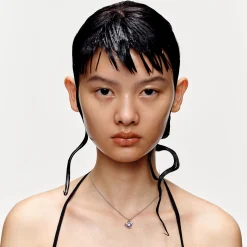 Ripple / Rhombic zircon Necklace