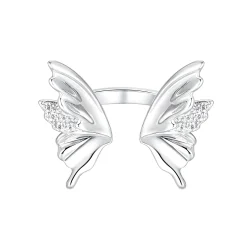 Ripple / V Butterfly Ring Set