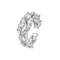 Ripple / Zircon pave Ear Hook