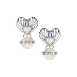 Tasty / Ball Pendant Heart Shell Earring