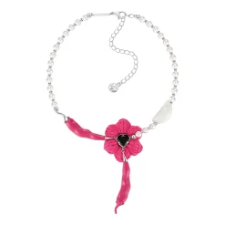 YVMIN X Cacien / Heart Gem Chili Pearl Necklace