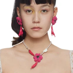 YVMIN X Cacien / Heart Gem Chili Pearl Necklace