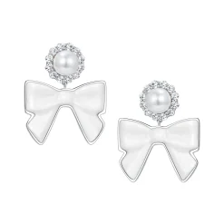 YVMIN X SHUSHUTONG / Ceramic Bowknot Pearl Earring