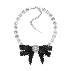YVMIN X SHUSHUTONG / Gemstone Chain Braided Bow Necklace