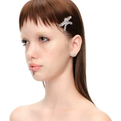 YVMIN X SHUSHUTONG / Gemstone Pave Bow Earring