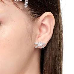 YVMIN X SHUSHUTONG / Gemstone Pave Bow Earring