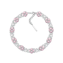 YVMIN X SHUSHUTONG / Natural Gemstone Cross Flower Chain Necklace
