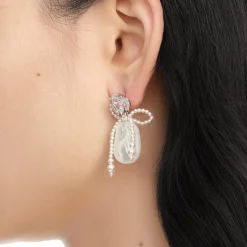 YVMIN X SHUSHUTONG / Pearl Bow Shell Earrings