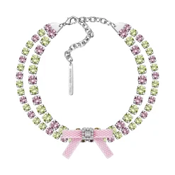 YVMIN X SHUSHUTONG / Rubber Bow Gemstone Necklace