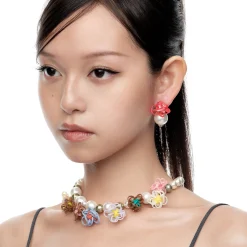 YVMIN X SHUSHUTONG / Rubber Band Flower Pearl Earring