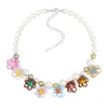 YVMIN X SHUSHUTONG / Rubber Band Flower Pearl Necklace