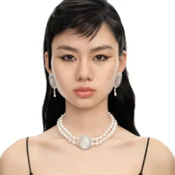 YVMIN X SHUSHUTONG / Shell Sculpture Pearl Necklace