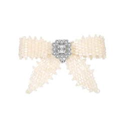 YVMIN X SHUSHUTONG / Square Gemstone Braided Bow Earring